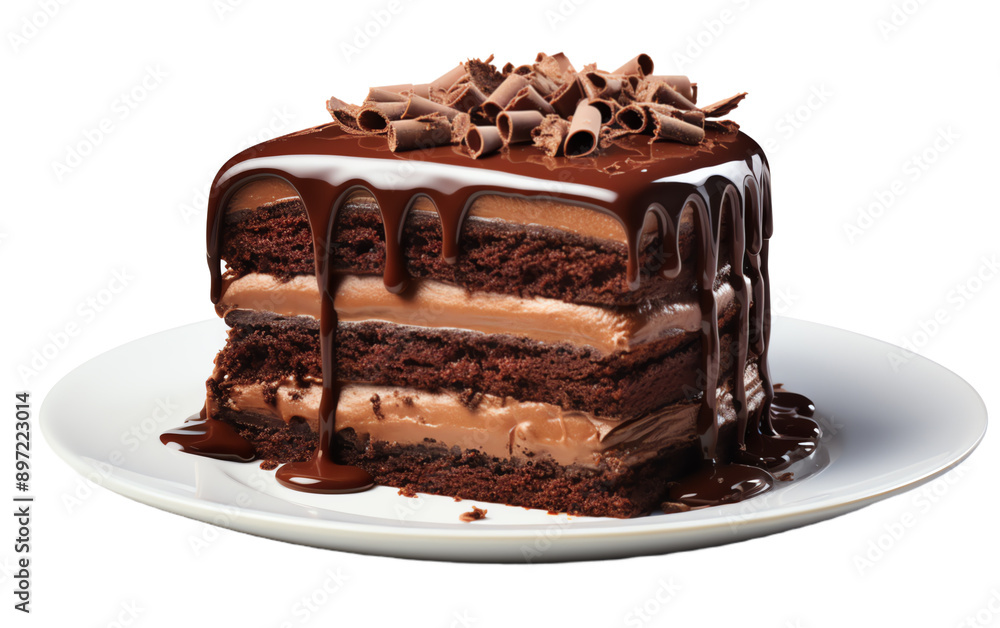 a chocolate cake on a plate a chocolate cake on a plate