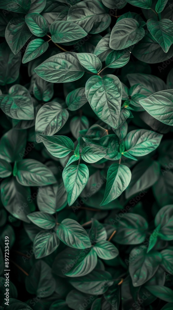 Vibrant green leaves create a natural, aesthetic background Vibrant green leaves create a natural, aesthetic background