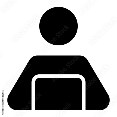 Icon of Person working from home on the computers