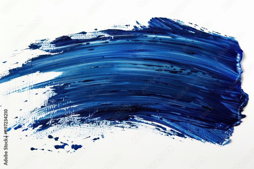 expressive blue paint brush stroke on a white background rich navy hue with varying opacity and texture showcasing the dynamic movement of the artists hand expressive blue paint brush stroke on a white background rich navy hue with varying opacity and texture showcasing the dynamic movement of the artists hand