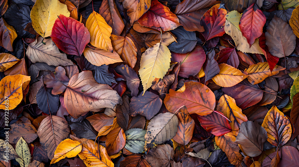 a pile of colorful leaves a pile of colorful leaves