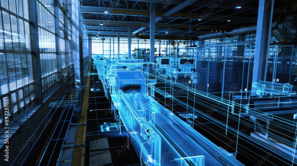 Investigate the role of digital twins in factory operations, where virtual replicas enable real-time monitoring Investigate the role of digital twins in factory operations, where virtual replicas enable real-time monitoring