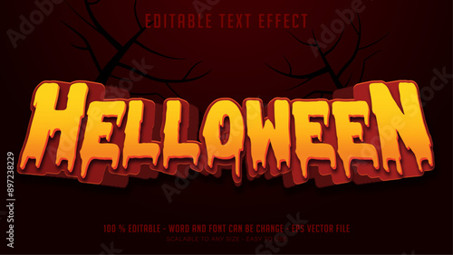 halloween editable text effect
