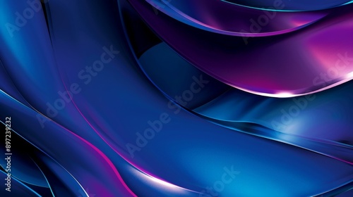 Elegant modern design with flowing blue and purple shapes in abstract background