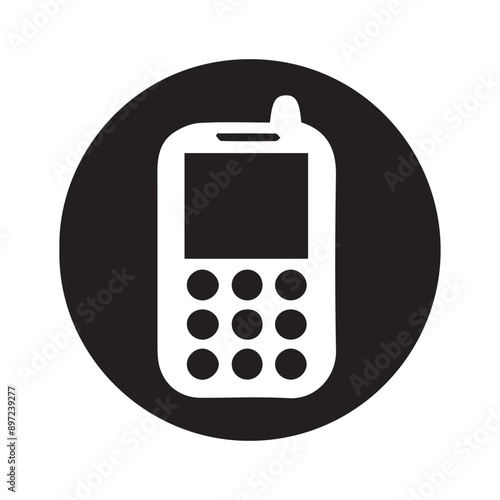 Handset button phone icon