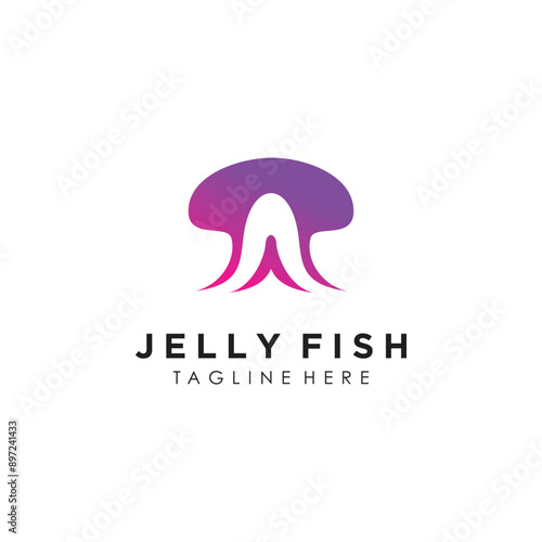 Jelly fish logo design idea with creative abstract concept