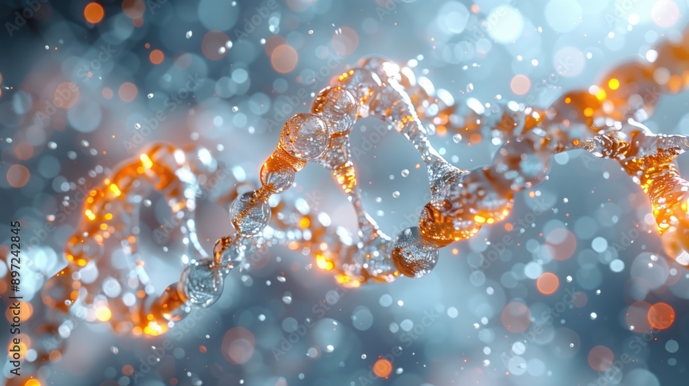 Close-up of DNA Strand Model. Close-up of a DNA strand model, highlighting the intricate structure and significance in genetic research and molecular biology. Close-up of DNA Strand Model. Close-up of a DNA strand model, highlighting the intricate structure and significance in genetic research and molecular biology.