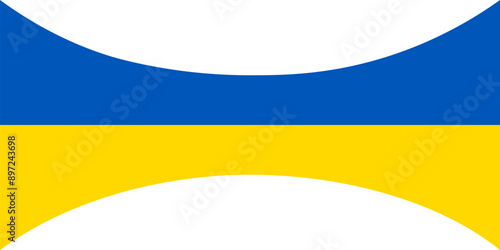 Free Download A stretched Ukrainian flag is isolated on a transparent background. Banner for the Independence Day of Ukraine. Stand with Ukraine. Vector illustration - GFXLoad