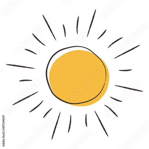 シンプルでおしゃれな太陽のイラスト