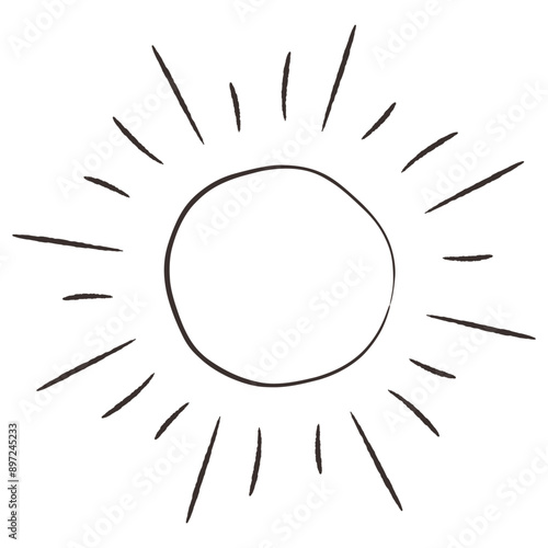 シンプルでおしゃれな太陽のイラスト
