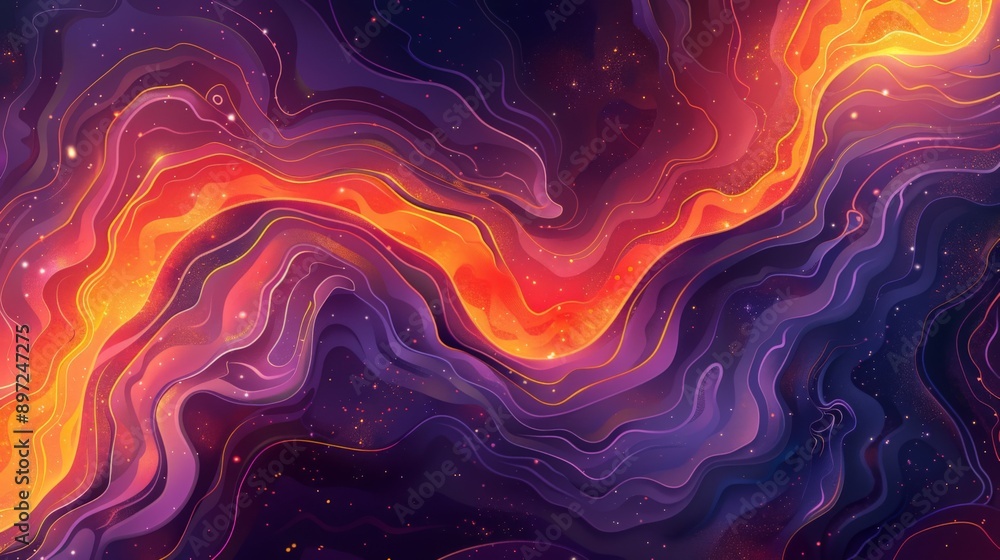 Abstract background resembling a colorful nebula made of liquid, fluid shapes flowing through outer space Abstract background resembling a colorful nebula made of liquid, fluid shapes flowing through outer space