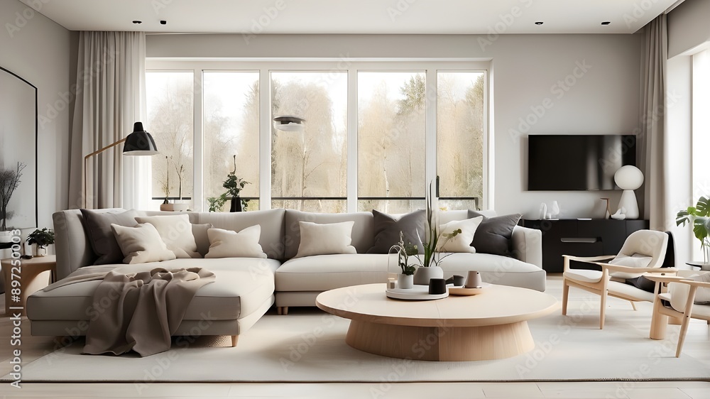 Scandinavian living room interior design that is contemporary and roomy Scandinavian living room interior design that is contemporary and roomy