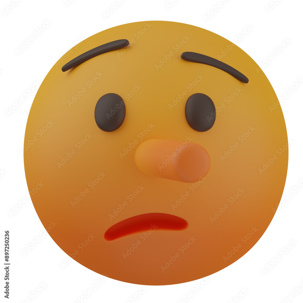 Fototapeta premium 3d render Lying Face illustration