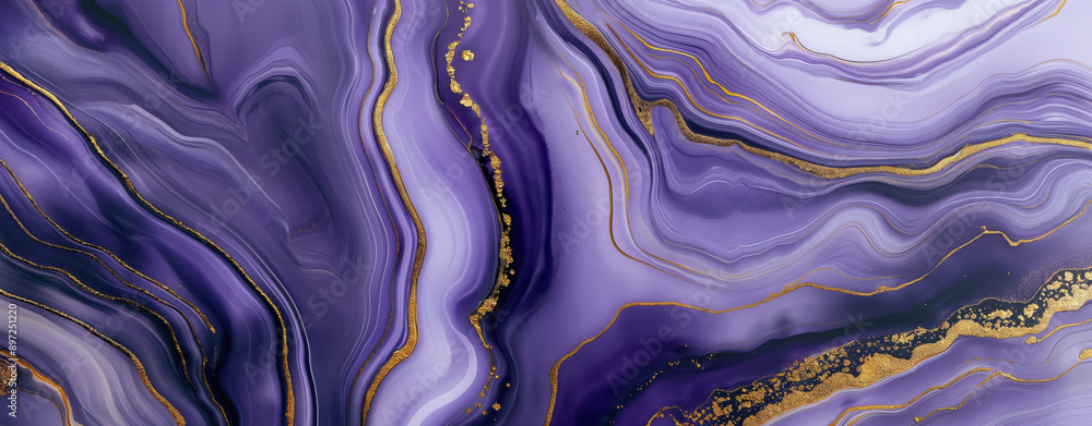 Purple and Gold Colors Marble Background Purple and Gold Colors Marble Background