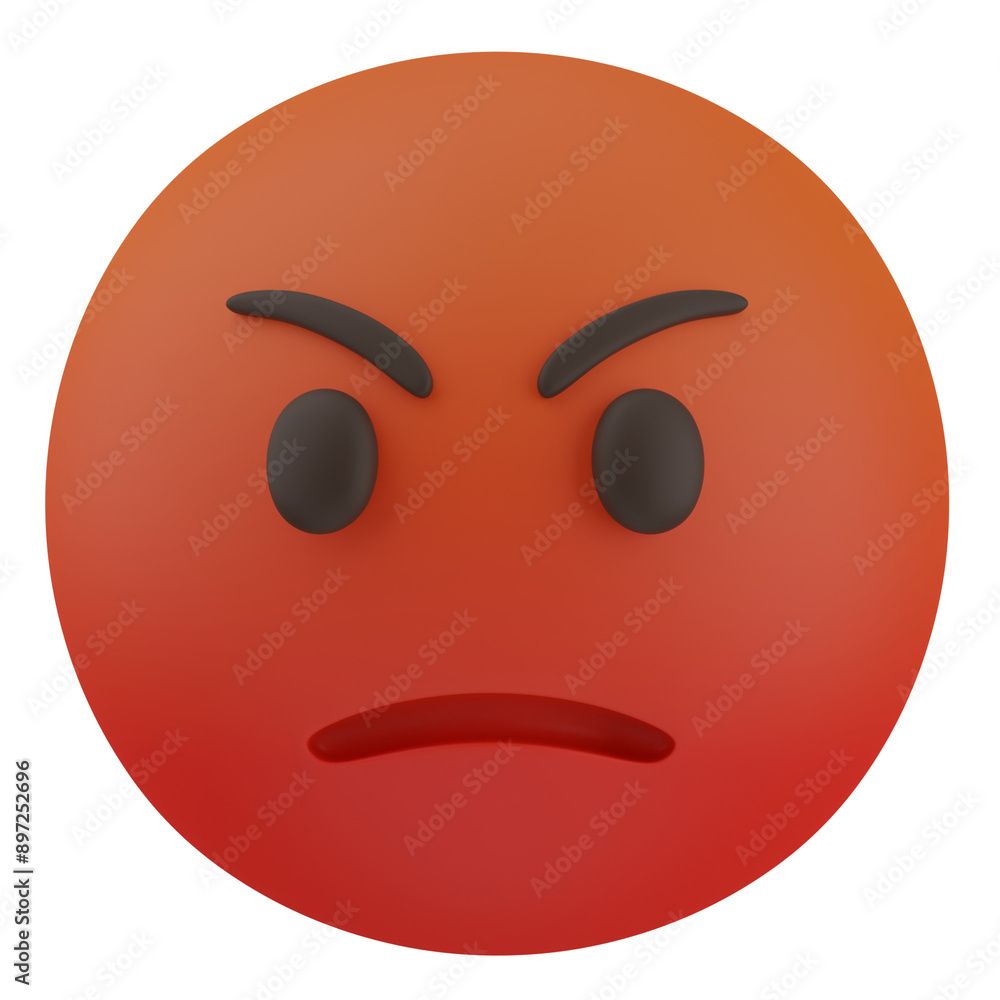 3d render Enraged Face illustration 3d render Enraged Face illustration