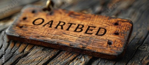 Wooden Sign with the Word Oartbed photo