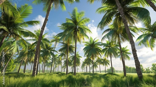Wallpaper Mural coconut trees , stunning coconut tree landscape ,  amazing coconut tree photos , coconut palms , palm tree landscape Torontodigital.ca