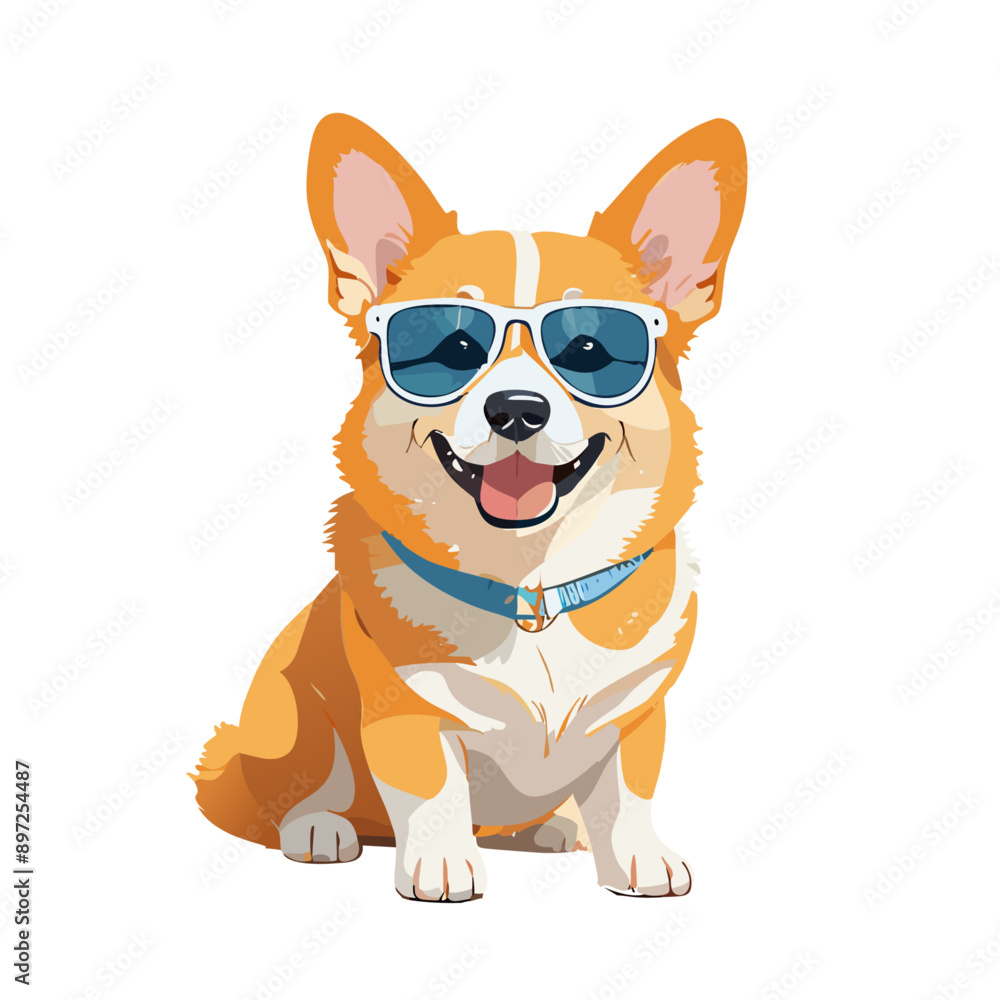 corgi with sunglasses corgi with sunglasses