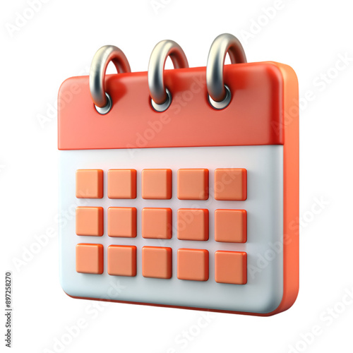 3d calendar reminder date schedule icon