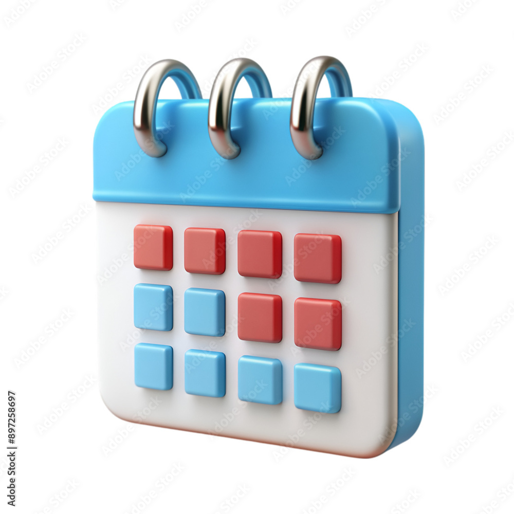 3d calendar reminder date schedule icon