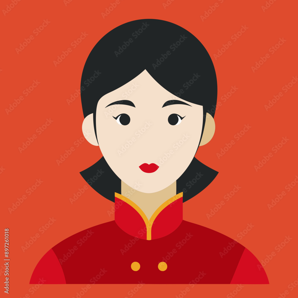 Chinise woman vector illustration Chinise woman vector illustration