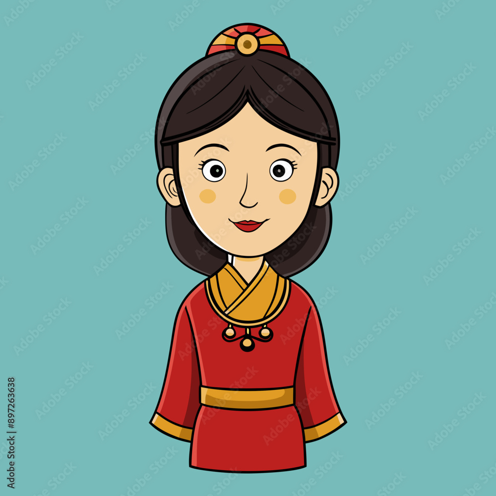 chinise woman vector illustration chinise woman vector illustration