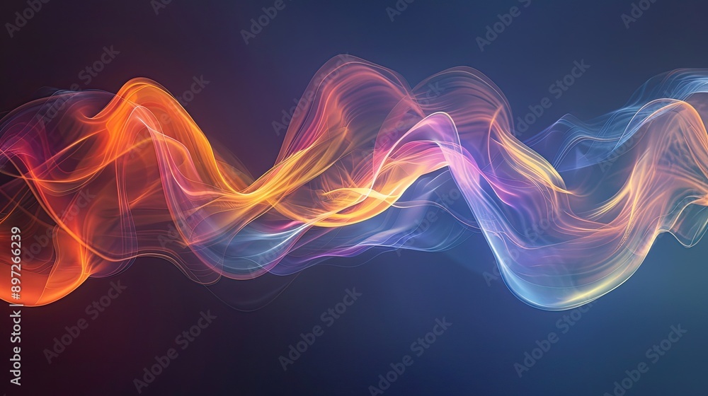Abstract waves of color and light symbolizing creative business ideas and innovation. Abstract waves of color and light symbolizing creative business ideas and innovation.