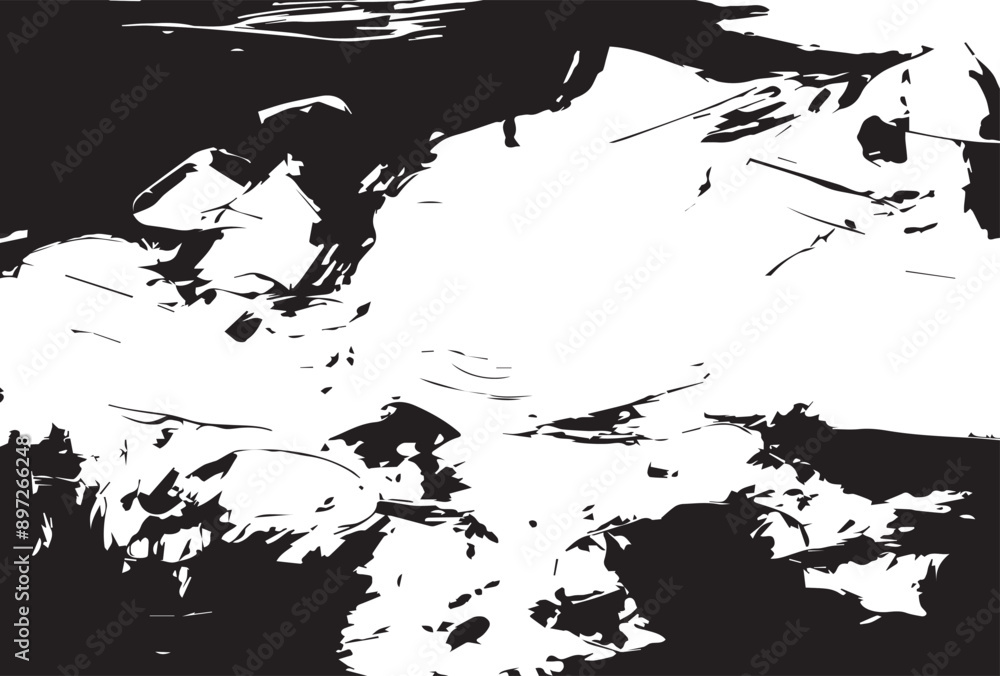 Naklejka premium Abstract painting grunge texture. Semi- abstract image of landscape background. Modern art.