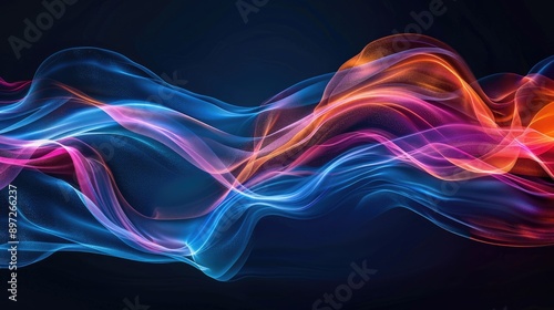 Abstract waves of color and light symbolizing creative business ideas and innovation.