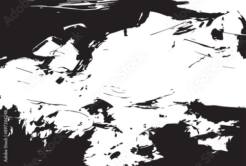 Abstract painting grunge texture. Semi- abstract image of landscape background. Modern art.