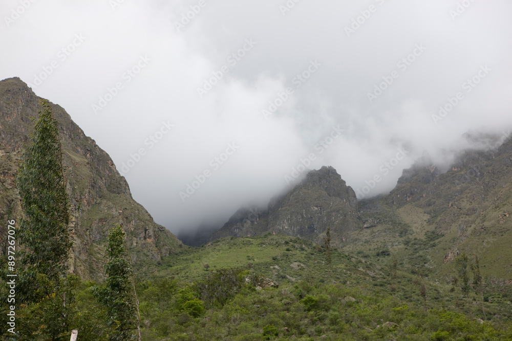 Peru mountain landscape on a cloudy autumn day Peru mountain landscape on a cloudy autumn day