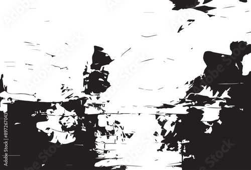 Abstract painting grunge texture. Semi- abstract image of landscape background. Modern art.