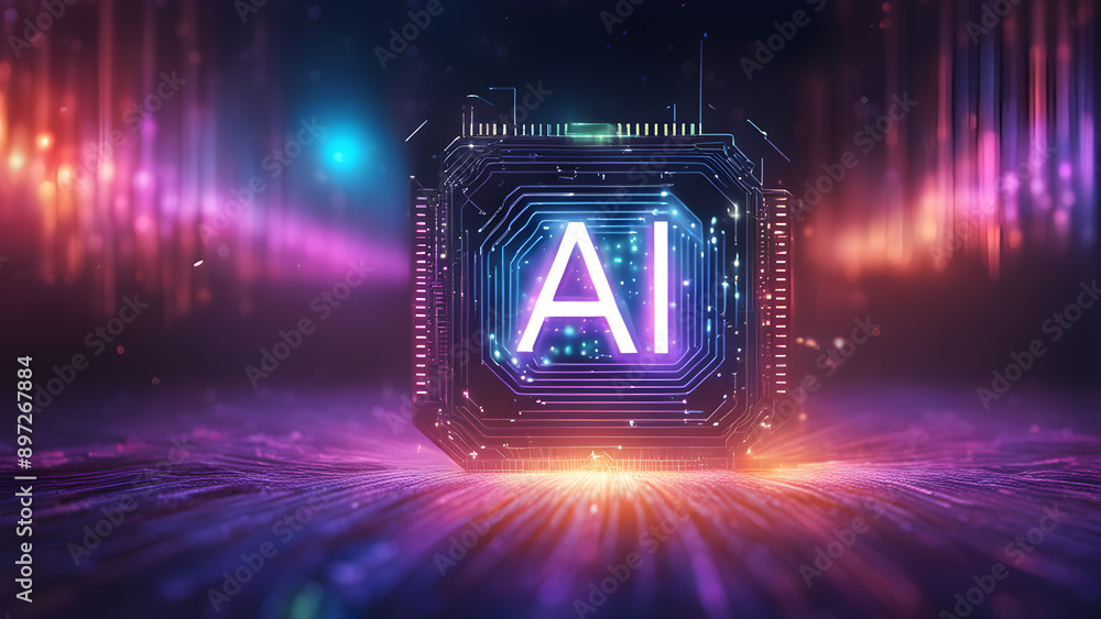 Artificial Intelligence technology, chip IC on PCB, PCB circuit board, electronic computer background, Futuristic innovative technologies. Generative ai. Artificial Intelligence technology, chip IC on PCB, PCB circuit board, electronic computer background, Futuristic innovative technologies. Generative ai.