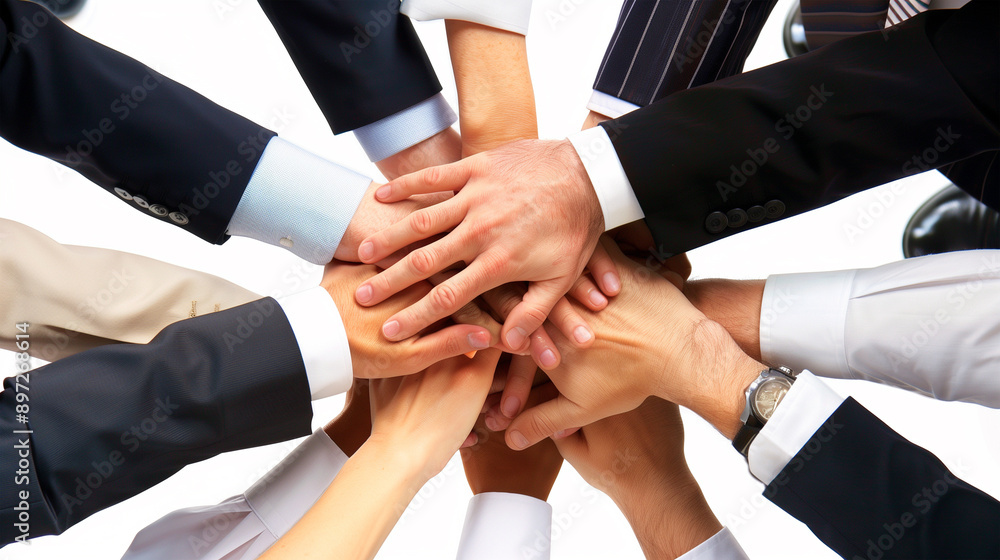 Close up at the hands of a team of business people, teamwork concept Close up at the hands of a team of business people, teamwork concept