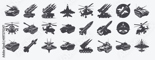 Set attack helicopter cruise missile fighter aircraft infantry fighting, navy army air force