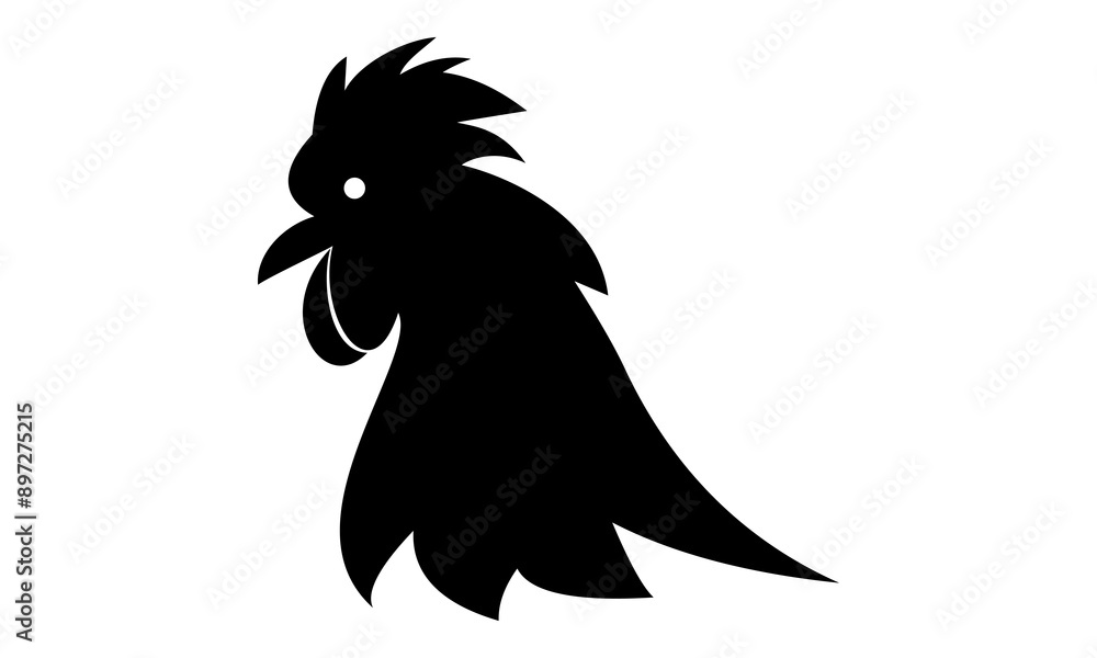 Fototapeta premium black chicken head vector