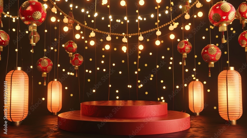 This is an abstract form asian circle happy modern maroon chinese light studio background, where a golden chinese display background is positioned over an abstract light studio shape of a red chinese This is an abstract form asian circle happy modern maroon chinese light studio background, where a golden chinese display background is positioned over an abstract light studio shape of a red chinese