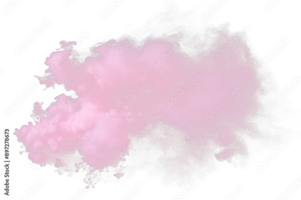 pink smoke cloud Overlay on transparent .pink smoke explosion.
