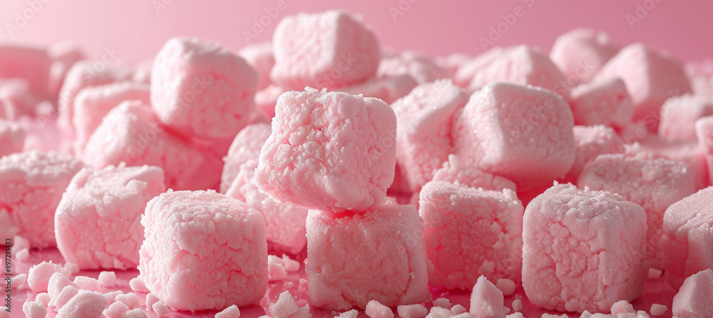 Fluffy Pink Marshmallow Background Fluffy Pink Marshmallow Background