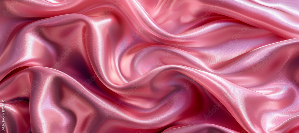 Fototapeta premium Glossy Pink Fabric Background