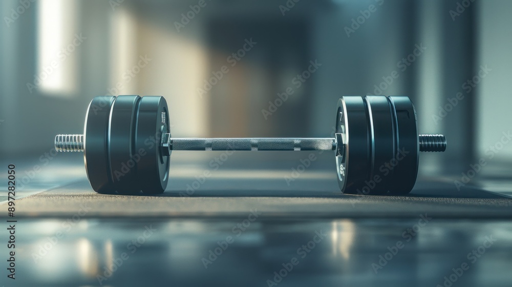 Fototapeta premium a barbell that symbolizes a power that is very difficult to overcome
