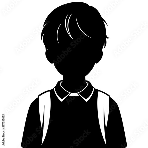 silhouette of a person with hair