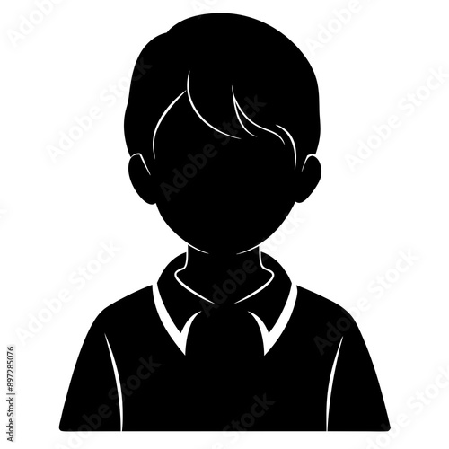 silhouette of a person with hair