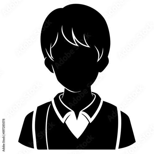 silhouette of a person with hair