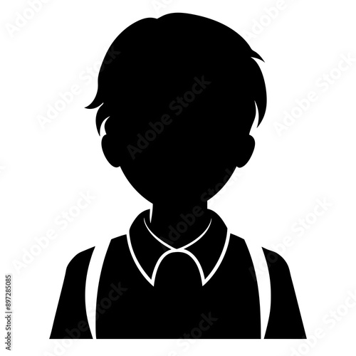 silhouette of a person with hair