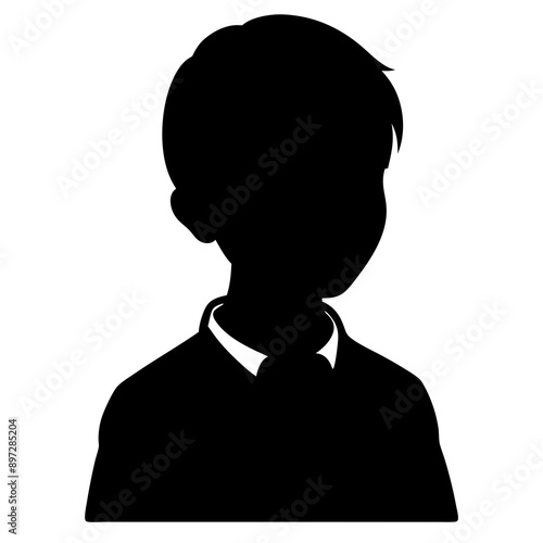 silhouette of a person with hair