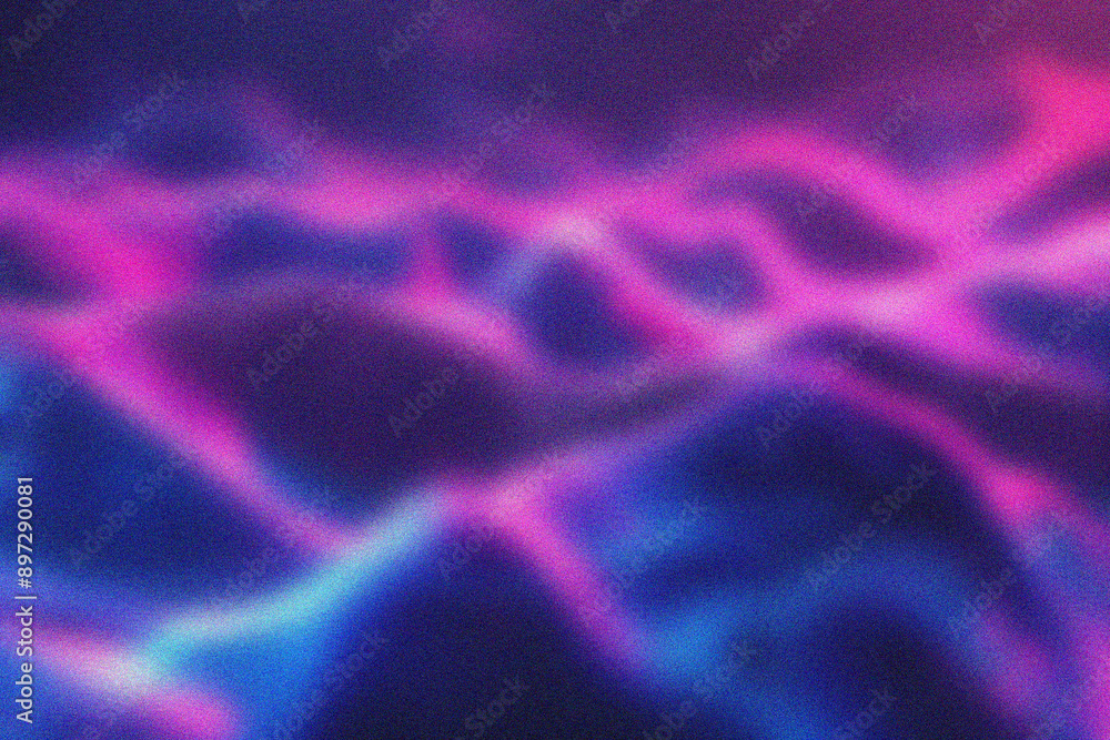 Obraz premium Digital noise gradient with vibrant colors of purple, pink and orange. Blurry grainy noise texture background. Perfect for modern designs and digital projects. posters advertising, backdrop, templates