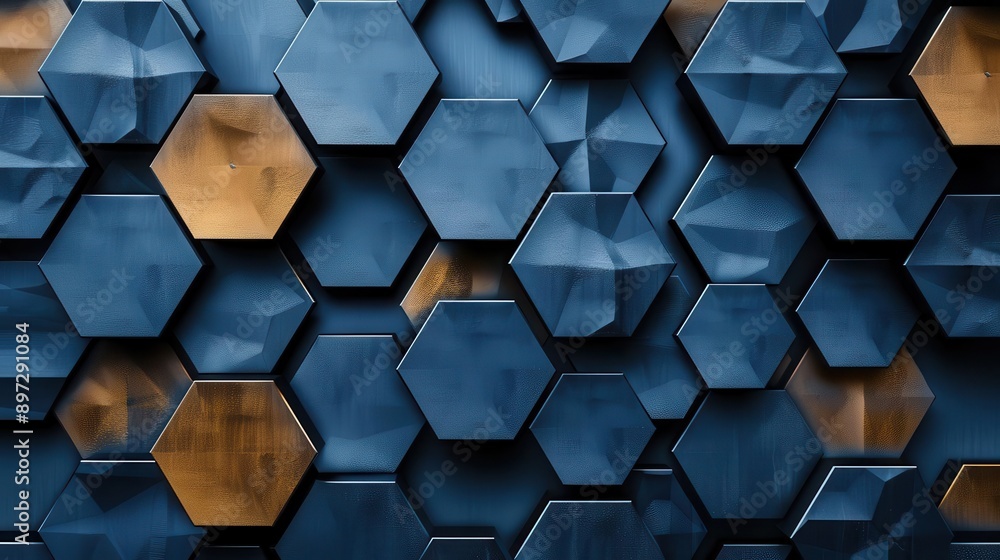 3d background with hexagons