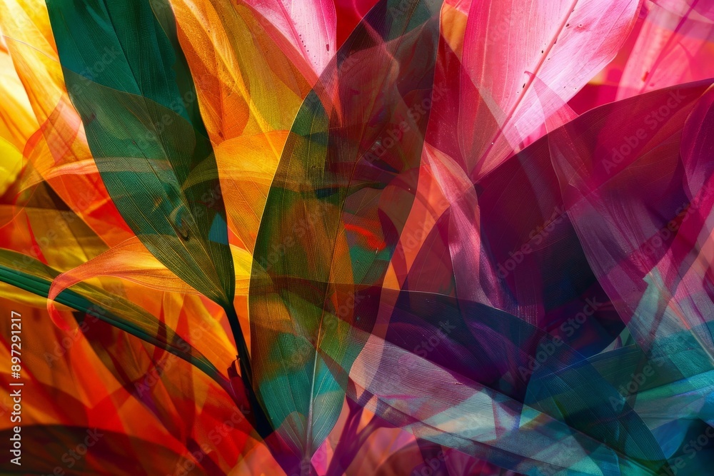 Abstract Colorful Leaf Background. Abstract Colorful Leaf Background.