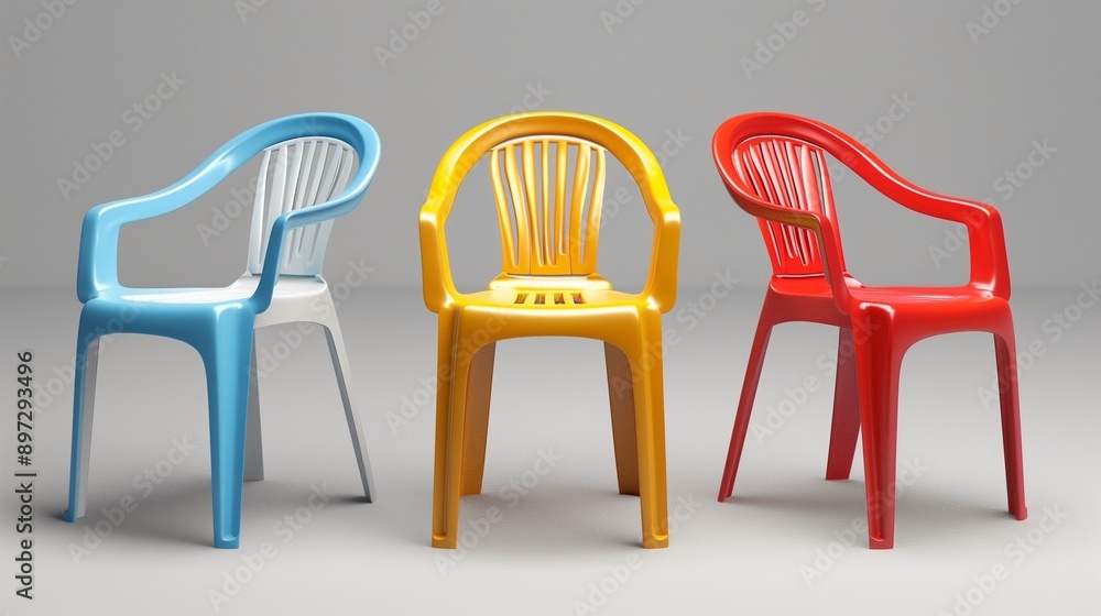 Retro plastic chairs. Retro plastic chairs.